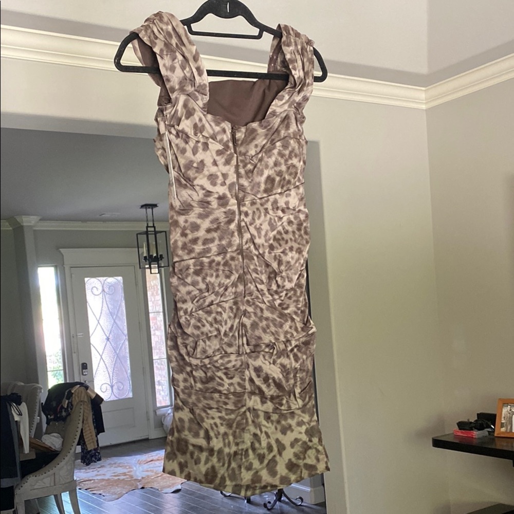 Nicole Miller Leopard Print Sleeveless Dress - Picture 2 of 10